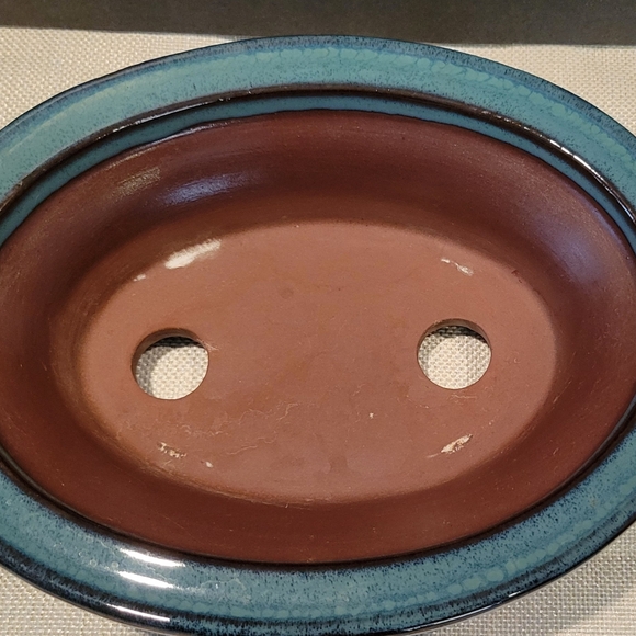 Bonsai Pot Blue Glaze 9" made in Korea - Picture 7 of 11